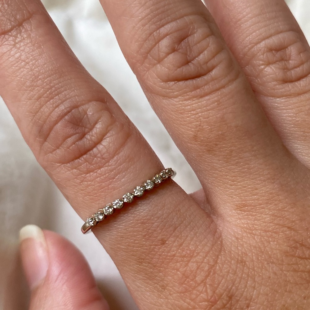 Catbird One O’clock Tennis Ring in White Gold
